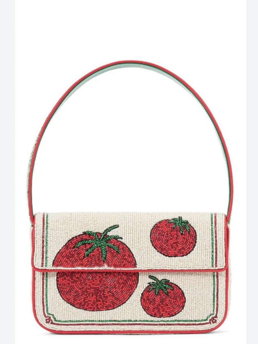 STAUD Tommy Beaded Bag, Tomato